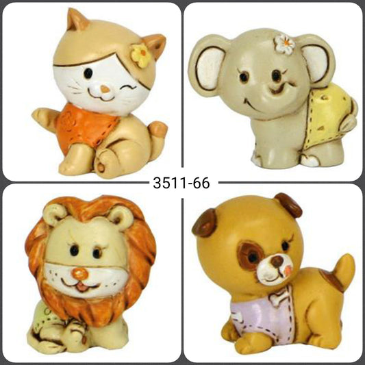 gattino leone elefantino cagnolino statuette decorative animaletti misti assortiti per bomboniere statuine idea regalo oggettistica ricordini souvenir packaging vetrinistica decorazioni hobbistica