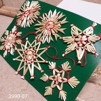 set 6 stelle paglia naturale artigianale decorazioni natalizie rustiche albero Natale Presepe addobbi vetrinistica packaging regalo confezionamento