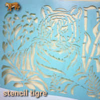animali tigre Mascherine stencil per pittura decorazioni interni di pareti e oggetti casa