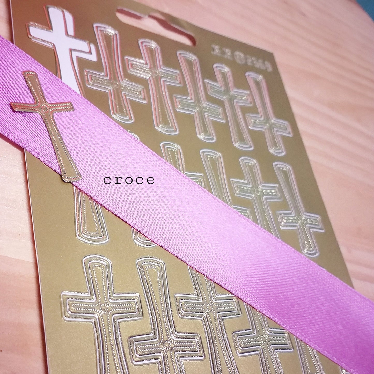 applicazione Croce sticker bomboniere Prima Comunione Santa Cresima Battesimo Santo Giorno adesivi etichette chiudipacco bollini 