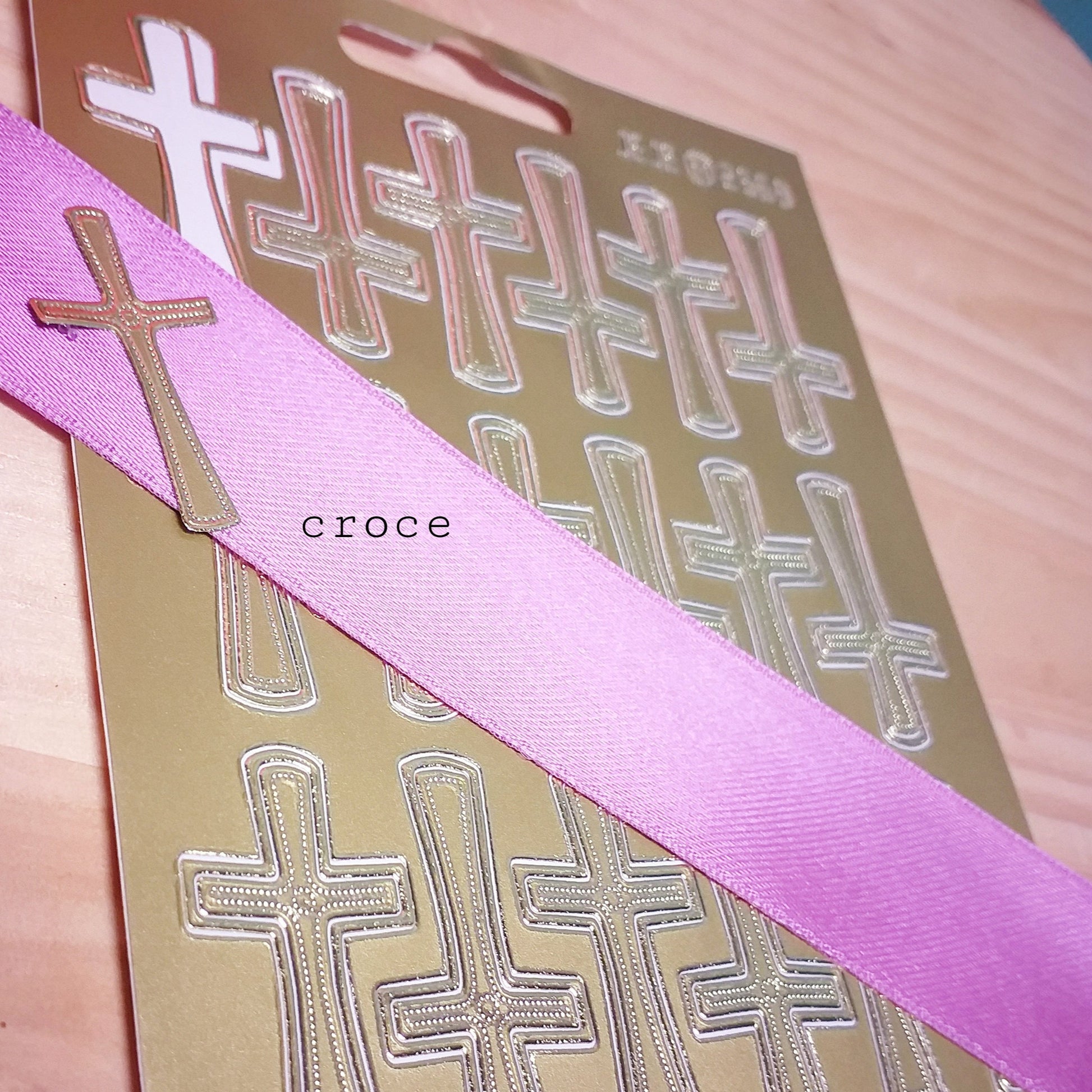 applicazione Croce sticker bomboniere Prima Comunione Santa Cresima Battesimo Santo Giorno adesivi etichette chiudipacco bollini 