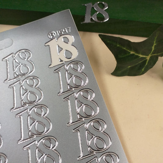 applicazione 18 numero compleanno sticker bomboniere adesivi etichette chiudipacco bollini packaging regali buste inviti diciotto anni