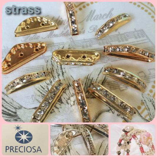 Preciosa czech crystal strass bigiotteria componenti ponti distanziali intramezzi con brillantini di cristallo