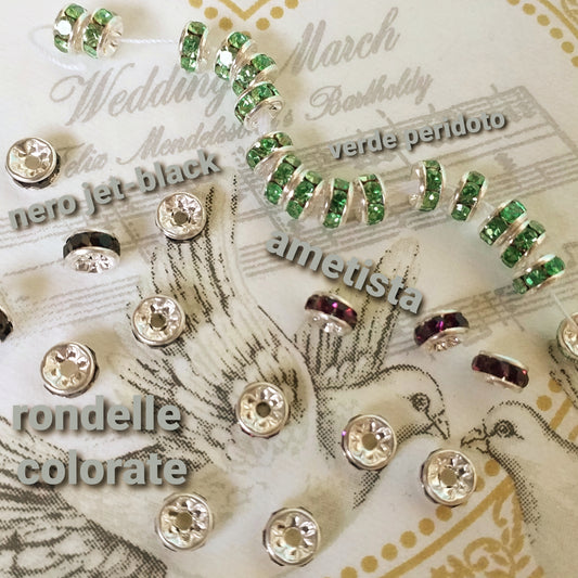 ametista peridoto nero jet-black Preciosa crystal beads strass brillantini di cristallo componenti bijoux rondelle colorate