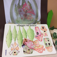 casette formine Renkalik fungo piantine centrotavola pasquale pannello sweet wood cartone vegetale fustellati da staccare per creare pupazzi e decorazioni vetrinistica pasqua