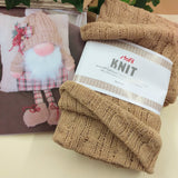 hobbistica creare con lana tessuto a maglia treccia knit stoffa sintetica per cucito creativo hobby lavoretti natalizi decorazioni idea creazione fai da te colore beige cuscino tartan peluche