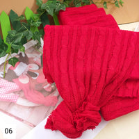 annodare lana tessuto a maglia treccia knit stoffa sintetica per cucito creativo hobby lavoretti natalizi decorazioni idea creazione fai da te colore rosso fuoriporta ghirlande renne Noel