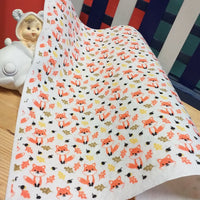 fantasia volpi tessuto colorato feltro stampato pannolenci morbido sottile 1 mm disegnato per lavoretti creativi bambini fai da te bambole pupazzi
