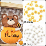 Set Di 3 Toppe Appliqué Completamente Ricamate - Foto 10