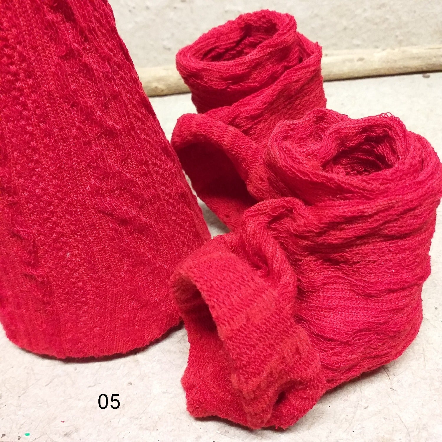 tubolari elasticizzati maglina treccia colore rosso uso rivestire palline uova fai da te angioletti bambole natale decorazioni addobbi
