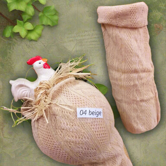 shabby chic beige maglia treccia stafil elasticizzata tessuto stoffa forma tubolari per bambole rivestire uova Pasqua coniglietto gallina palline polistirolo Natale