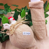 beige maglia treccia stafil elasticizzata tubolari per bambole rivestire uova Pasqua coniglietto palline polistirolo Natale