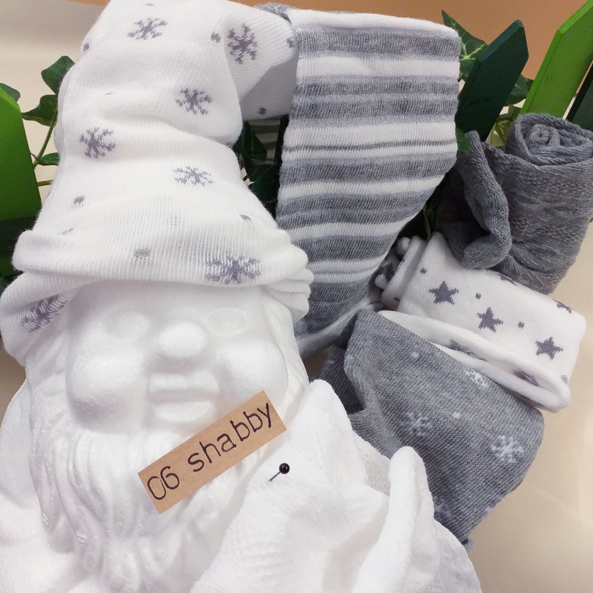 bianco grigio tinta unita fantasia argento accessori tessuto tubolari elasticizzati in maglina per bambole di stoffa pezza albero pasquale natalizio fai da te cucito creativo rivestire decorazioni polistirolo gnomi Babbo Natale pupazzo di neve