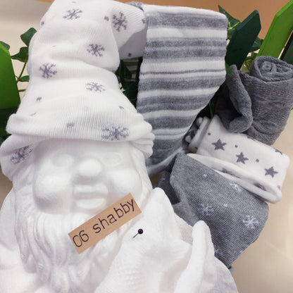 bianco grigio tinta unita fantasia argento accessori tessuto tubolari elasticizzati in maglina per bambole di stoffa pezza albero pasquale natalizio fai da te cucito creativo rivestire decorazioni polistirolo gnomi Babbo Natale pupazzo di neve