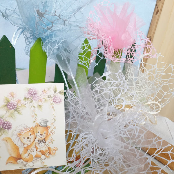Velo organza Quadrato per confetti fai da te 24 x 24 cm 50 pezzi Avorio art C0380 Velo organza Quadrato per confetti fai da te 24 x 24 cm 50 pezzi Avorio art C0380