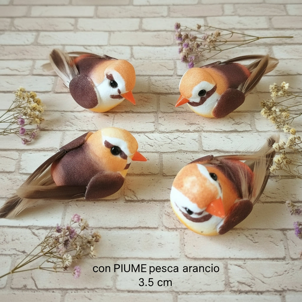 Coppia Uccelli Decorativi In Ceramica - 7x9cm Per Primavera E Pasqua - Foto 5