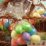 sacchetto uova e ovetti colori pastello plastica colorati assortiti da dipingere colorare decorare per albero Pasquale rivestire tessuto uncinetto lavoretti creativi