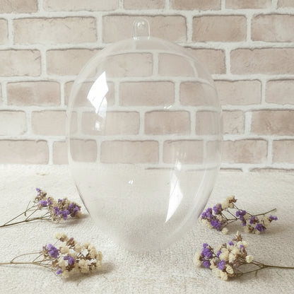 uovo plastica plexiglass apribile divisibile trasparente grande ovetto per decoupage pasquale da riempire decorare appendere appoggiare ad uso hobbistica vetrinistica packaging pasticceria gastronomia panetteria confezionamento cioccolato