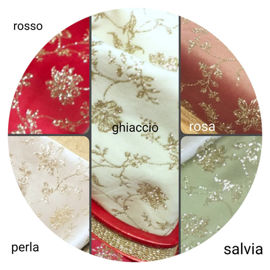 5 colori negozio vendita Velluto glitter Renkalik fiori brillantini rose Natale modellabile termoformabile termico tessuto glitterato per composizioni floreali centrotavola natale